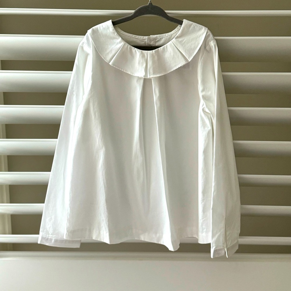 White Jacadi Blouse Size 8